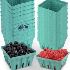 MT Products Berry and Fruit Baskets Bundle 1 Pint & 1/2 Pint, 15 Pack Each