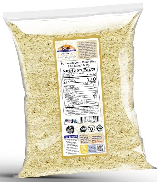 Rani Parboiled Long Grain Rice 32oz (2lbs) 908g ~ All Natural - Image 2