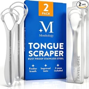 Mouthology Tongue Scraper for Adults, Reduce Bad Breath,
